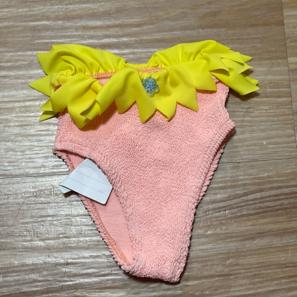 Hunza G Girl yellow and pink Bikini bottom only